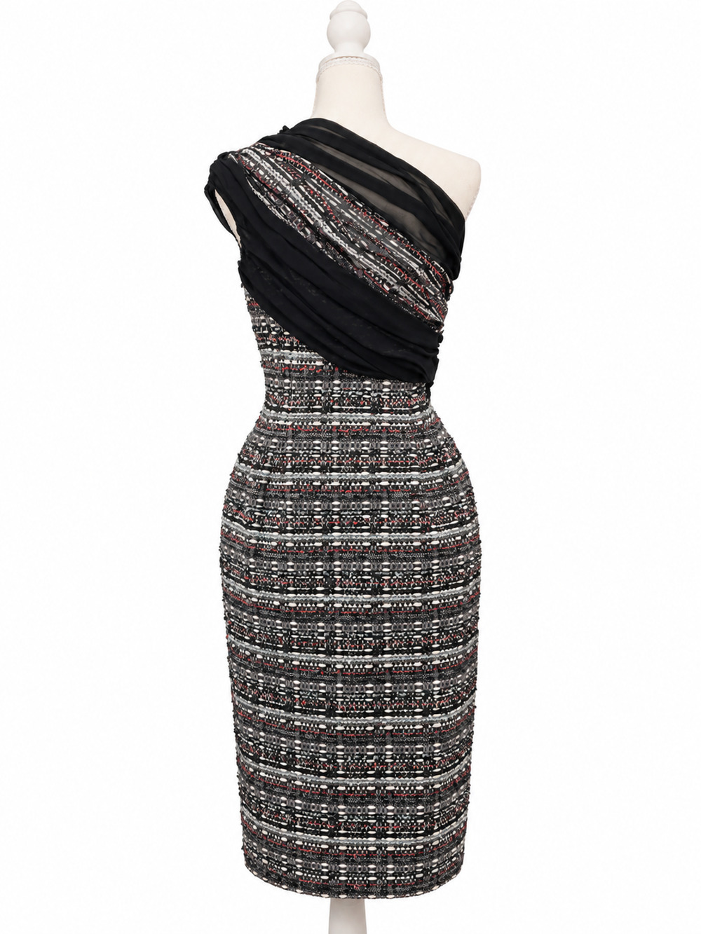 Matthew Williamson Tokyo Weave Asymmetric Dress UK 10 US 6 $1650 SS12